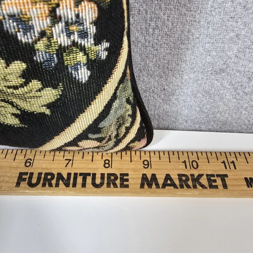 Floral VTG Tapestry Throw Pillow Old World Victorian Cottage Granny Country 13x9